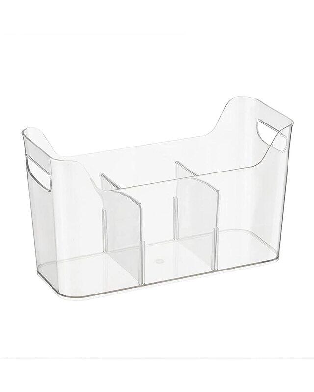 

IDesign Divided Narrow Freezer Bin, Clear