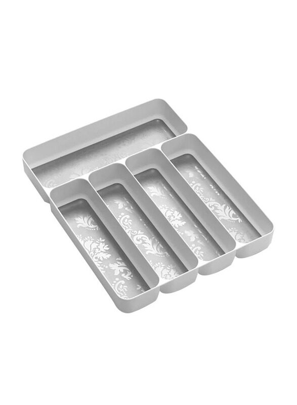 

Madesmart 14-inch Plastic Rectangle Utensil Severware Tray, White