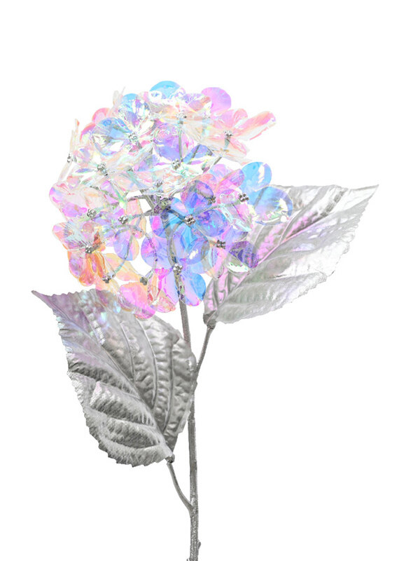 

Kaemingk Hydrangea On Stem Plastic Leaves, Silver