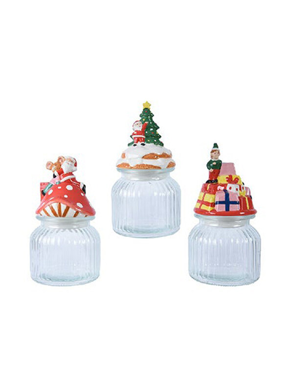 

Kaemingk Decoris Jar Glass Figure Lid, 1 Piece, Assorted Colour