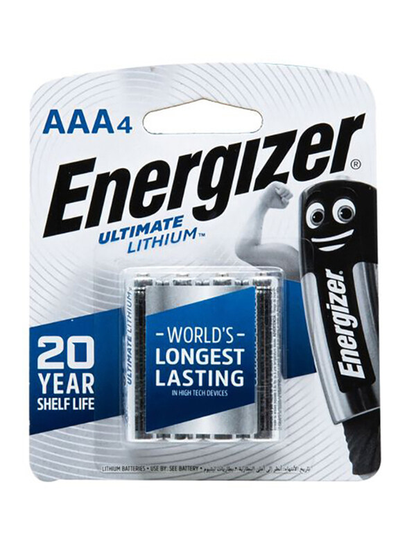 

Generic Energizer Ultimate Lithium AAA Photo Batteries, 4 Pieces, Silver