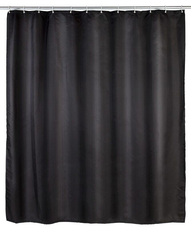 

Wenko Anti Mould Shower Curtain, 180 x 200cm, Black