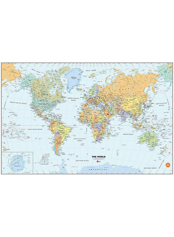 

Brewster Wall Pop's World Dry Erase Map Decal, Multicolor