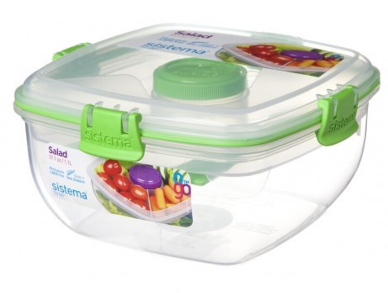 Sistema Salad To Go 1.1L Green Clip