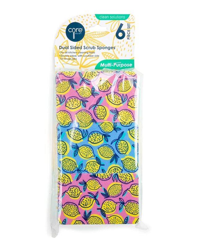 

Core Lemon Printed Sponges, 6 Pieces