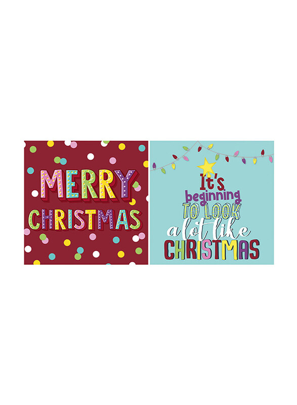 

Eurowrap Bright Xmas Assorted Design Acetate Card, 1 Piece, 210 GSM