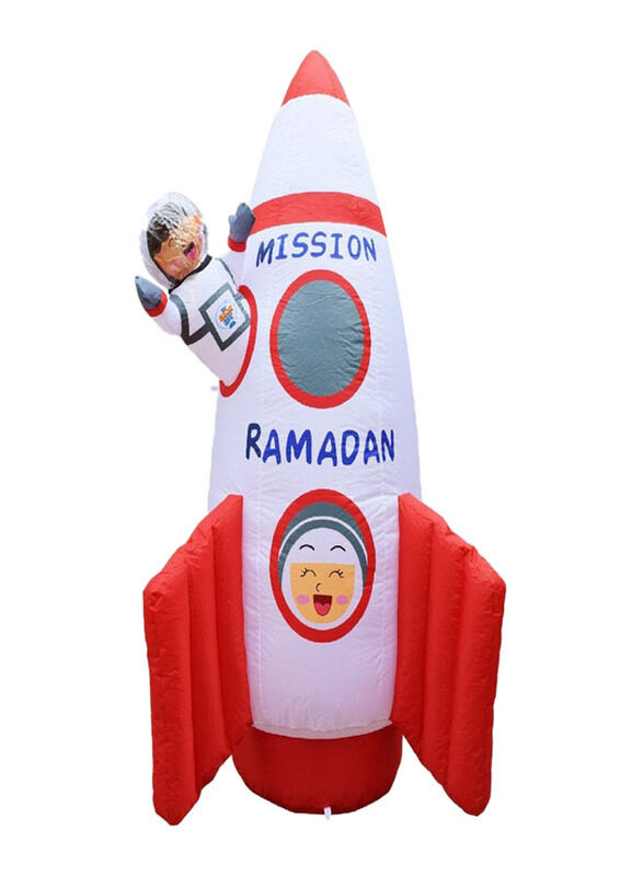 

Homesmiths Mission Ramadan Space Rocket Inflatable, White/Red