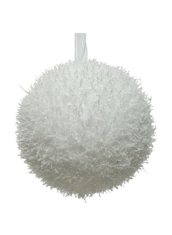 

Kaemingk Christmas Foam Ice Bauble, 10cm, 1 Piece, White