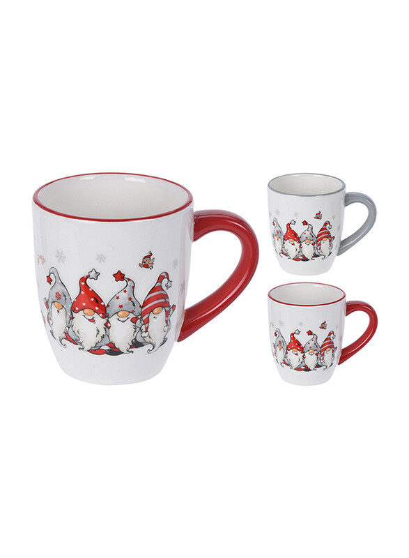 

Homesmiths 10cm Christmas Gnome Porcelain Mug Assorted Design, AZD101700, White