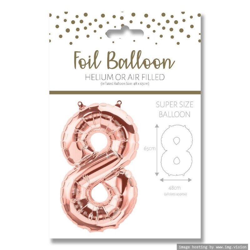 

Ballunar Number 8 Gore Gold Foil Balloon 65cm - Perfect Party Decor for Celebrations and Milestones