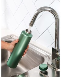 Sistema 600ML Chic Stainless-Steel Bottle, designed with double walled insulation and 100% Leak Proof to keep drinks Hot & Cool, BPA Free. Green.