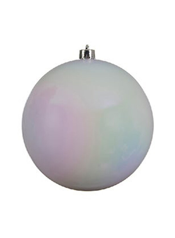

Kaemingk Decoris Baubles Shatterproof Shiny, 20cm, White Iris