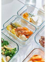 Neoflam Perfect Seal Rectangle Glass Storage Container 750ml, Airtight Food Container With Lid, Kitchen Storage Organizer, Lunch Box, Meal Prep Container Set Microwave, Oven Safe (PS-GR-075)