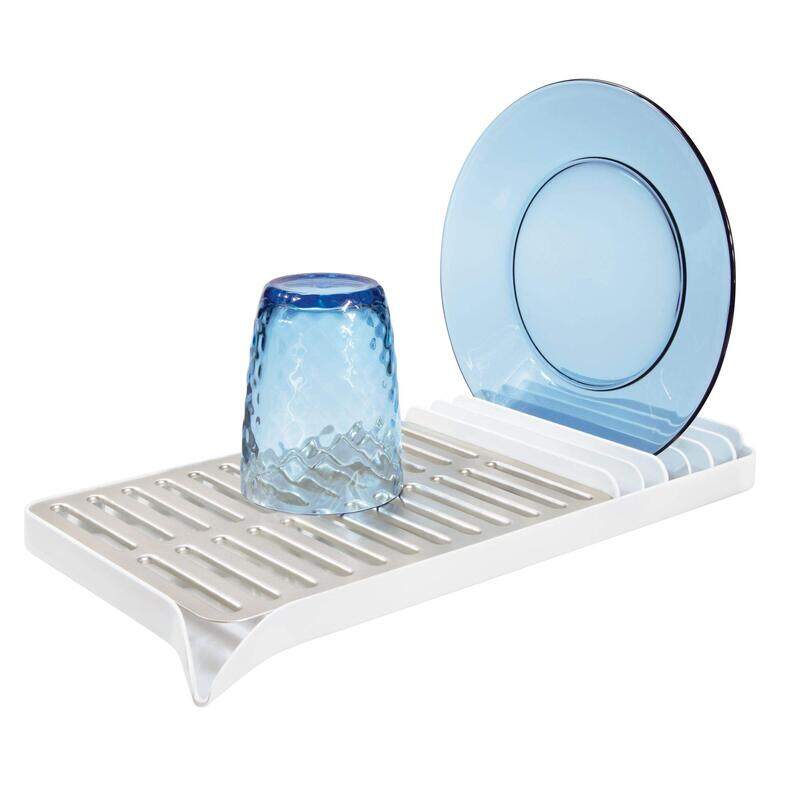 

IDesign Austin Dish Drying Rack Compact Dish Drainer, White