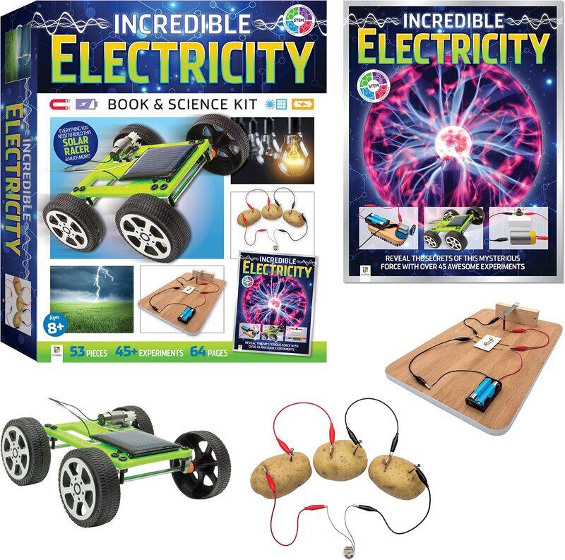 

Hinkler 53-Piece Curious Universe Science Kit Incredible Electricity, Multicolour, Ages 8+ Years