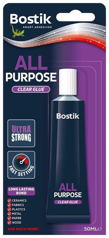 

Bostik 50ml Economy Size All Purpose Adhesive, Multicolour