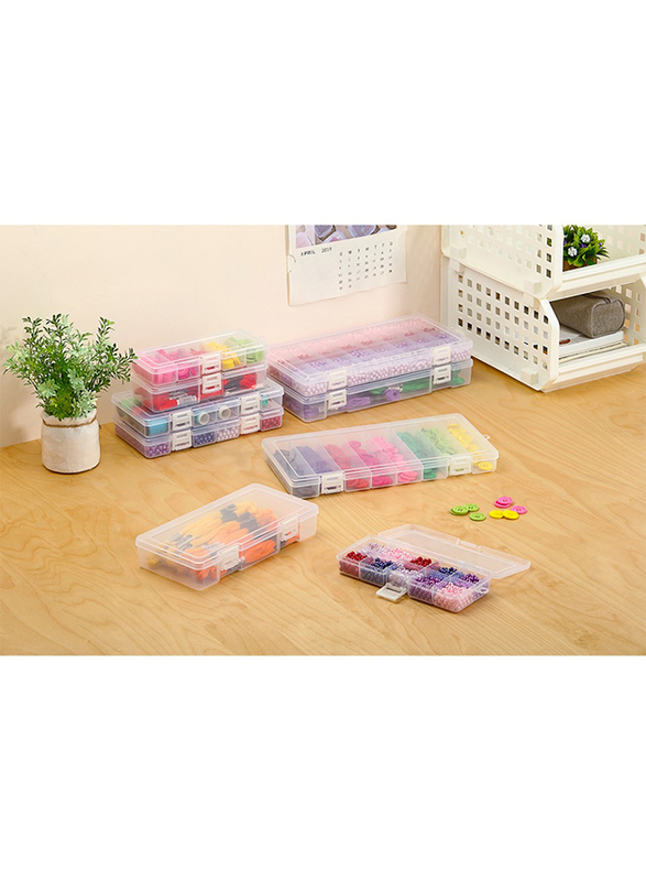 Keyway 5 Compartments Storage Box, Clear