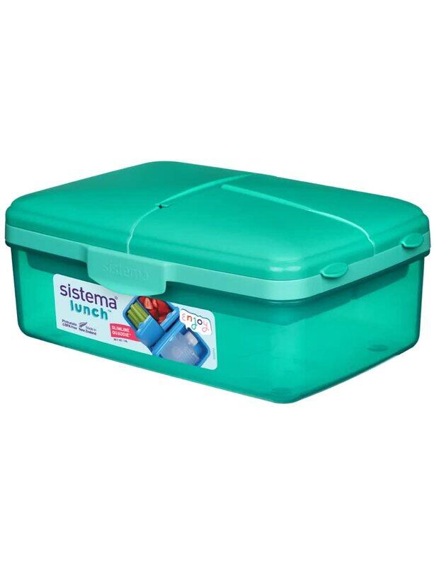 

Sistema Slimline Quaddie Colored Box, 1.5 Liters, Green