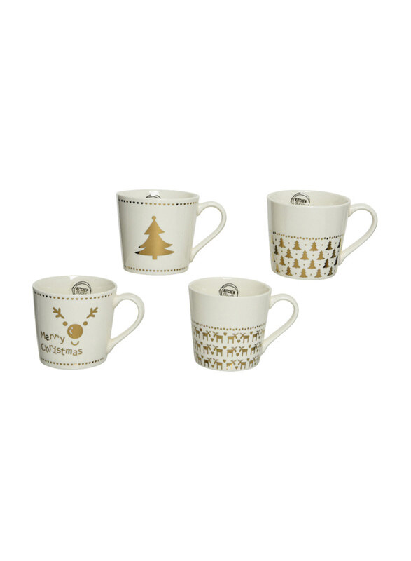 

Kaemingk Assorted Porcelain Multiple Design Mug, 9.1cm, 1 Piece, Multicolour