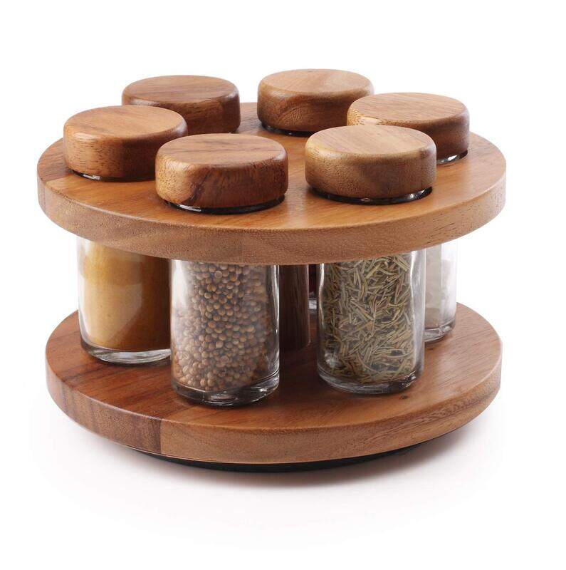 

Billi Spice Rack with 6 Bottles, Brown