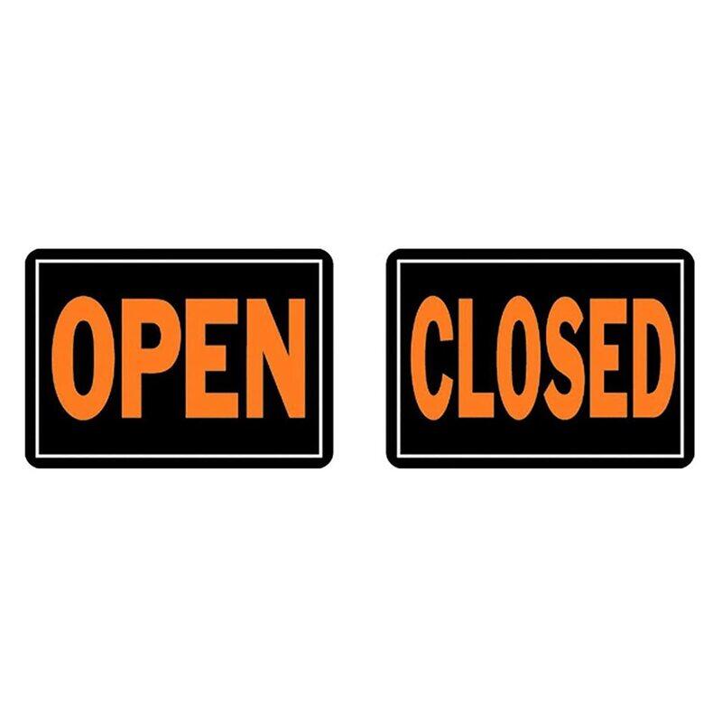 

Hy-Ko Open/Closed Sign, 10 x 14-inch, Black/Orange