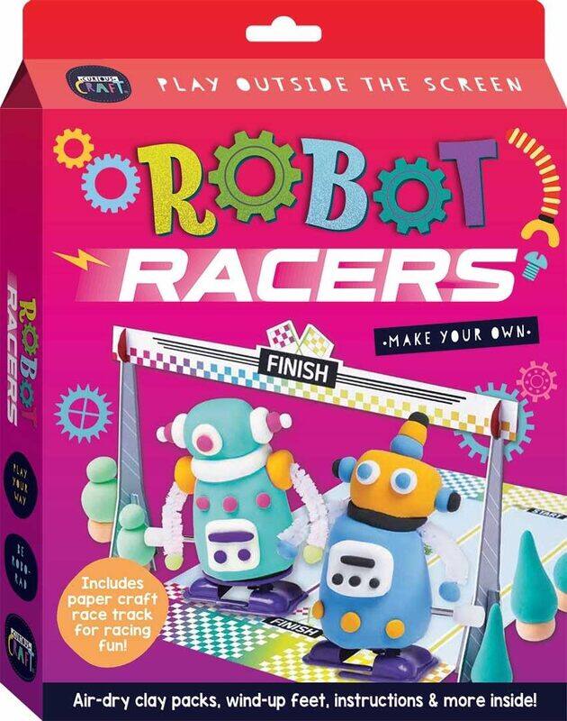 

Hinkler Curious Craft Make Your Own Robot Racers Kit, Multicolour, Ages 3+ Years