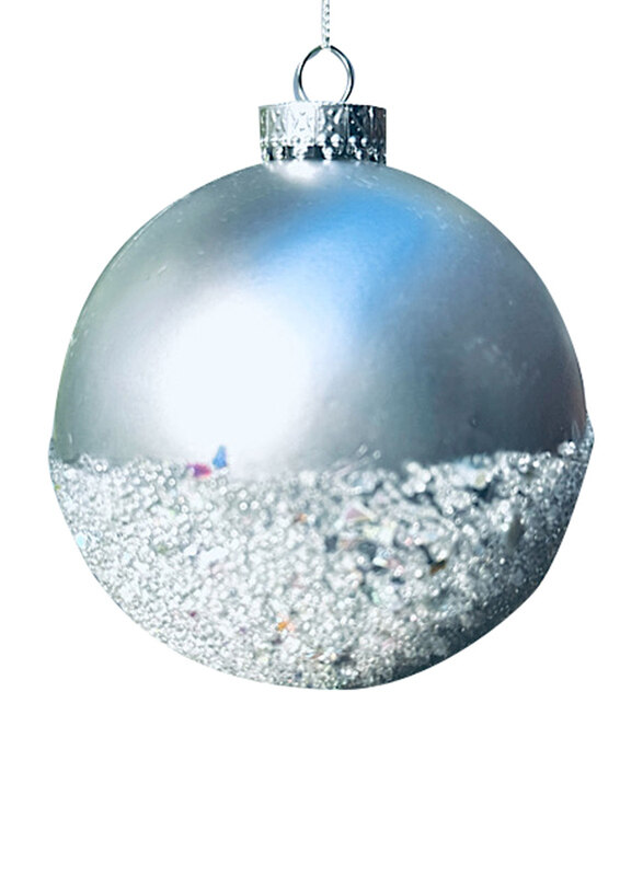 

Kaemingk Shatterproof Mt Trans Bauble, 10Cm, 1 Piece, Silver