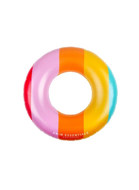 Swim Essentials  Rainbow Printed Swimring 90 cm diameter, Suitable for Age +3