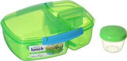 Sistema Triple Split Lunch & Yogurt 2L Green