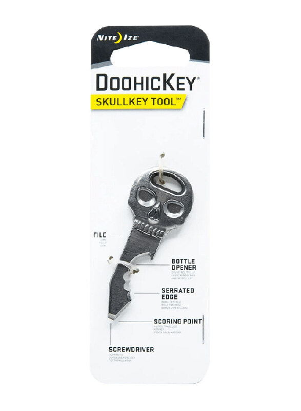 

Nite Ize DoohicKey Stainless Steel Skullkey Key Tool Bottle Opener, Silver