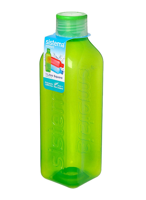 

Sistema 1 Ltr Plastic Square Bottle, Green