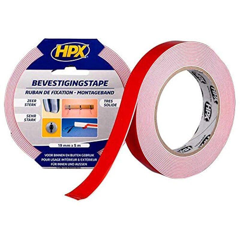 

Hpx 19mm x 5M Mirror Mounting Double Side Foam Tape, 1905, Red