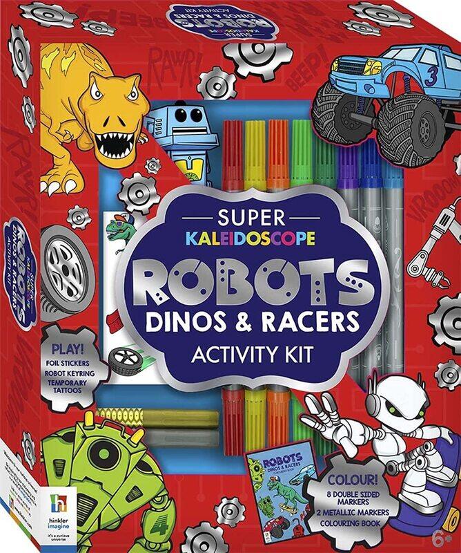 

Hinkler Super Kaleidoscope Robots Dinos and Racers Activity Kit, Multicolour, Age 3+ Years