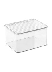 IDesign Kitchen Bins Bpa-Free Plastic Stackable Organizer Box With Lid, 3.75 Inch, Clear