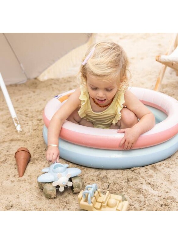 Swim Essentials  Rainbow printed Inflatable Baby Pool 60 cm diameter - Dual rings Suitable for Age +3