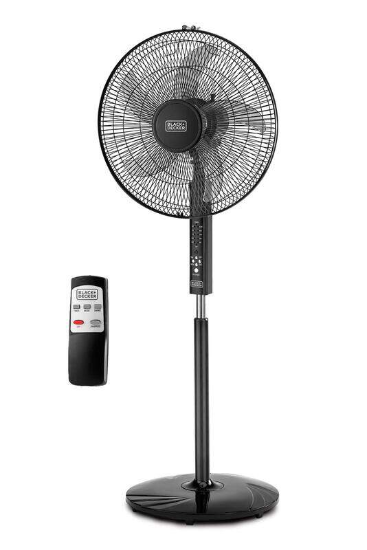 

Black+Decker 16-inch Stand Fan with Remote Control for The Perfect Temperature, 60W, FS1620R-B5, Black