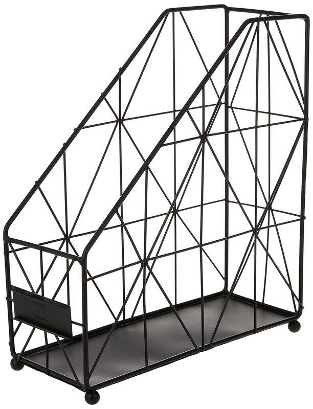 

AQ Keira Wire Vertical Gile Desk Organizer, Matte Black