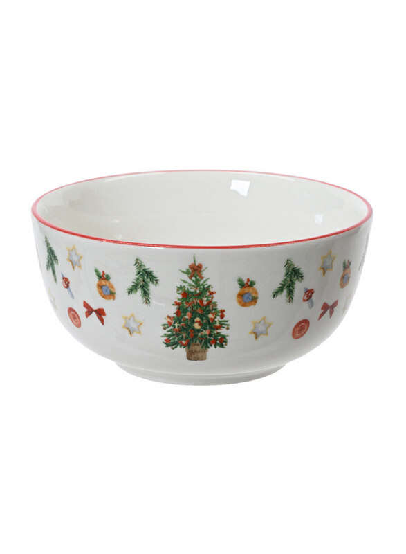 

Kaemingk Bowl Porcelain Round Decal Detail, 1 Piece, Multicolour