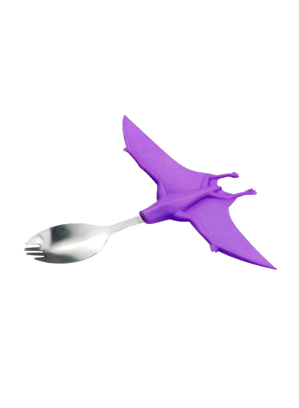 

Fred Sporkasaur Stainless Steel Kids Spork, Silver/Purple