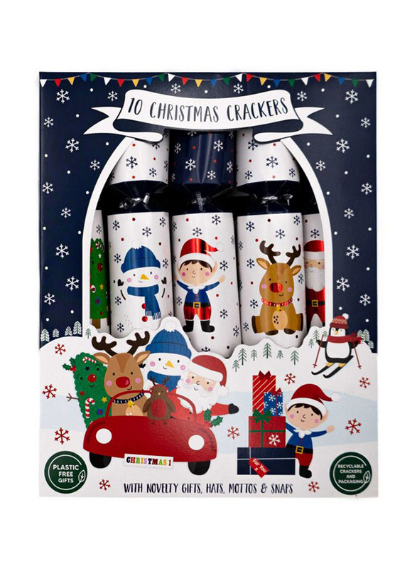 

Rsw Santa & Friends Eco Christmas Crackers, 10 Pieces x 12 inch, Multicolour