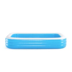 Bestway Blue Rectangular Pool For Fun Is Quality Tested And Made Of Durable Pvc Material, Extra Wide Side Walls, Easy Inflation And Deflation, 305X183X56Cm