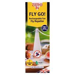 Zero In Fly Go Repeller USB Rechargeable Fan, ZER889, White