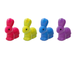 Gems Mini Flocked Bunny Decorations Pack Of 4