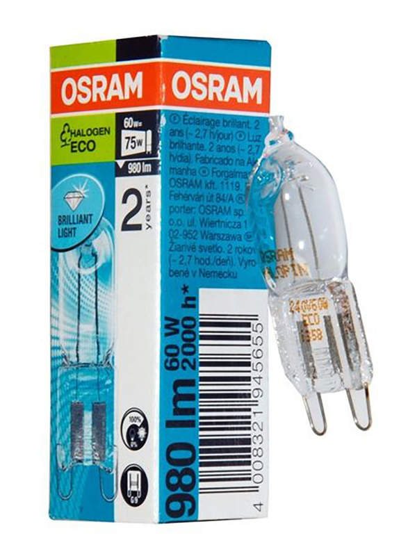 Osram G9 Capsule Lamp 60W, Clear