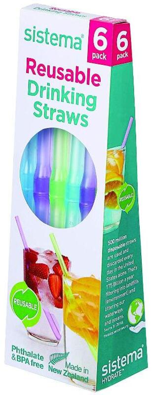 Sistema Reusable Drinking Straws 6 Pieces