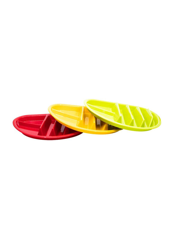 

Arrow Home Plastic Fiesta Taco Plate, 3 Piece, Multicolour