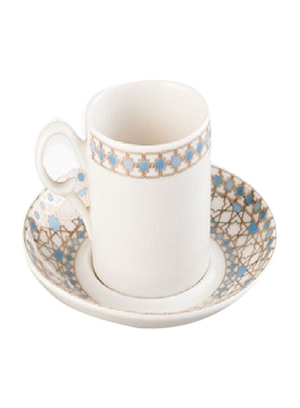 

Homesmiths 6-Piece Rosa Arabesque Coffee Set Suitable for Ramadan and Eid Decoration, Multicolour