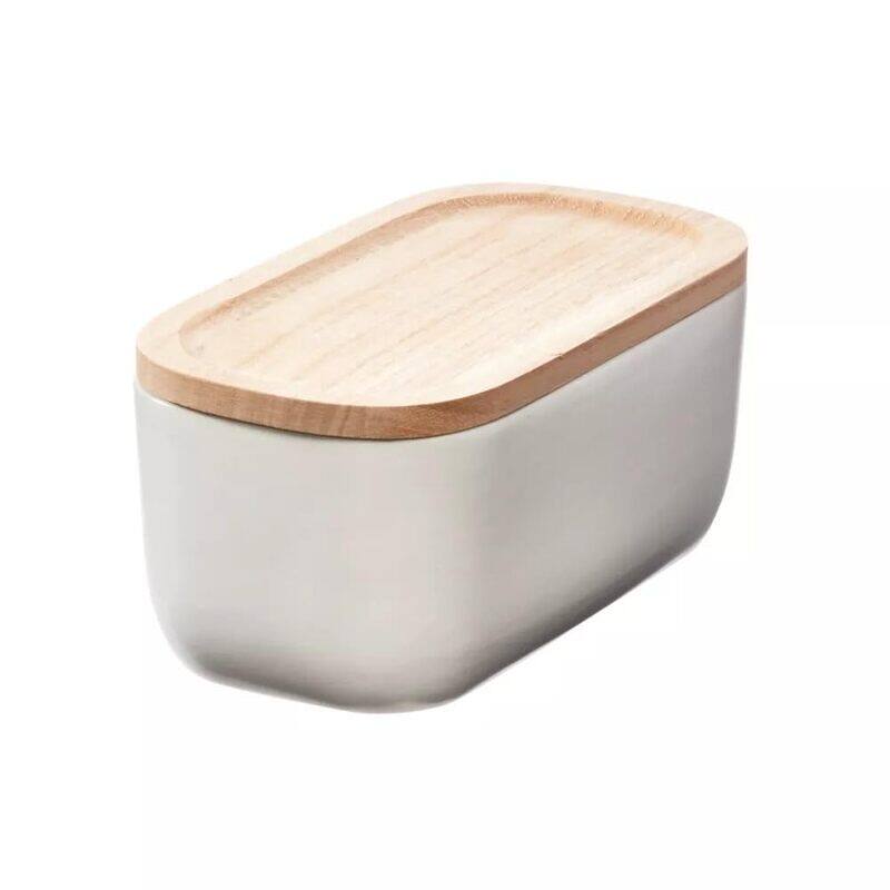 

IDesign Eco Office Ceramic Bin with Lid, One Size, White