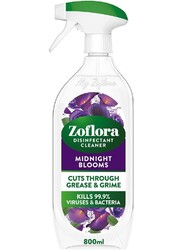 Zoflora 800 ml, Midnight Blooms Multi-Purpose Disinfectant Anti-bacterial Cleaner Spray, Cuts through Grease & Grime.