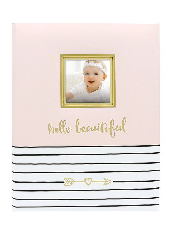 

Pearhead Hello Beautiful Baby Memory Book Photo Album, White